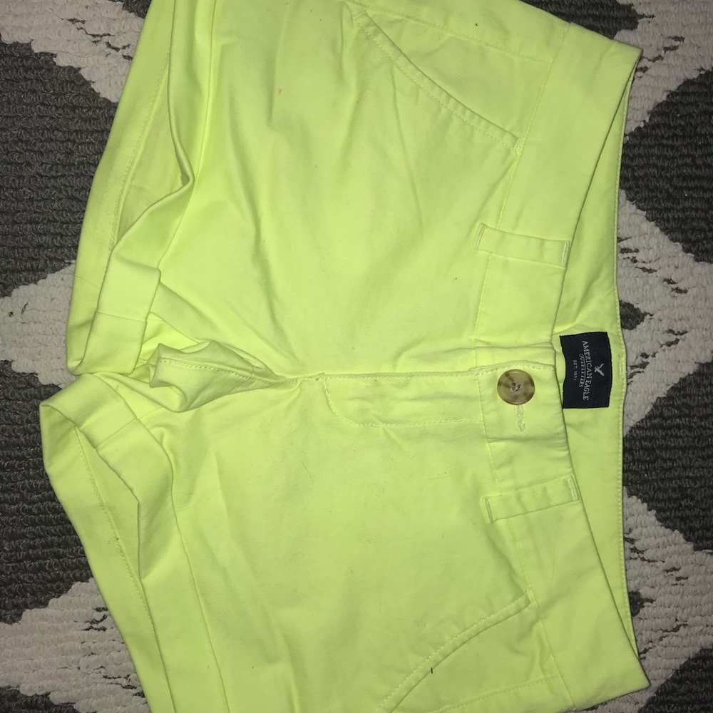 Neon yellow shorts